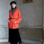 Luxury Silk Velvet Skirt in Black
