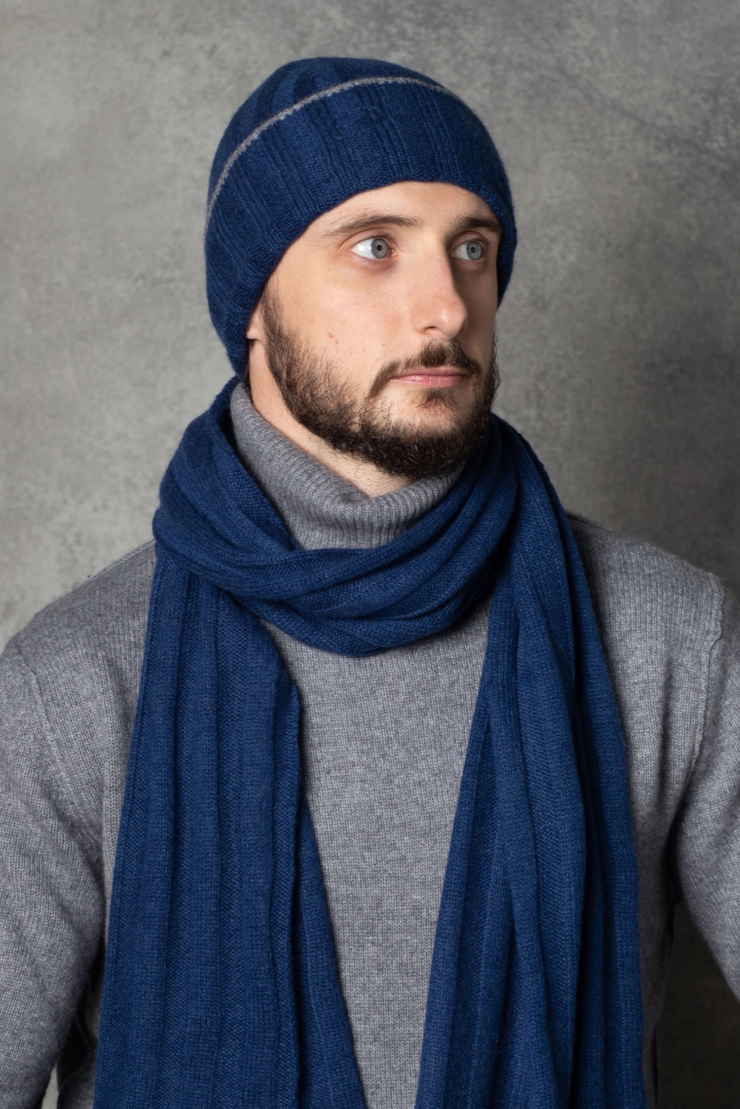 Ribbed Cashmere Beanie Hat Designed in Ireland