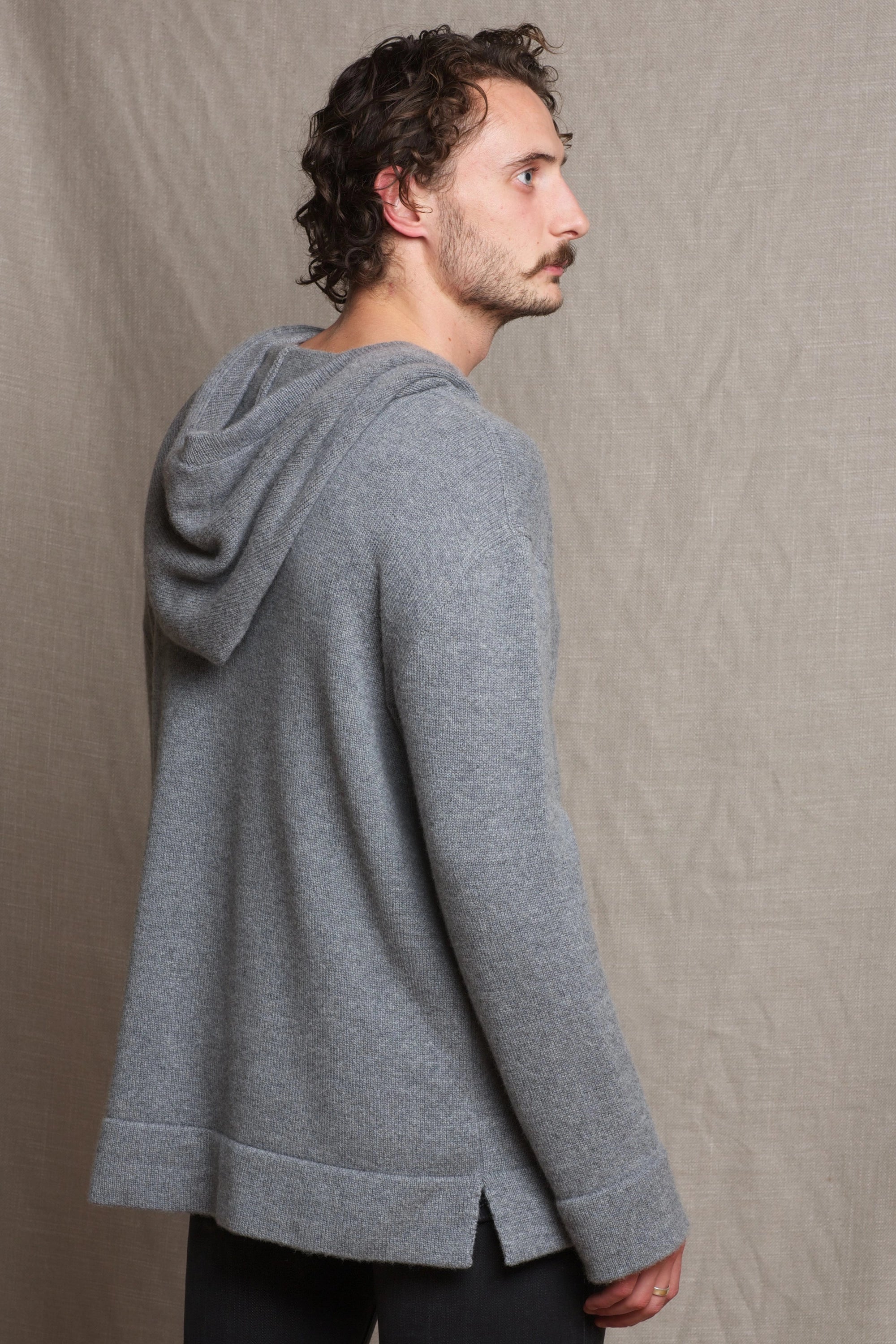 Matt Cashmere Hooded Sweater Made in Ireland Madigan Cashmere