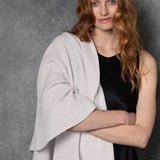 large cashmere wrap in white