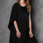 large cashmere blanket wrap in black