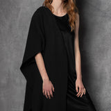 large cashmere blanket wrap in black