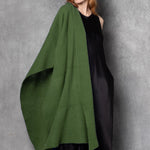 extra large cashmere throw in green