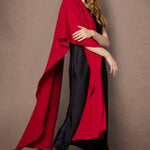 luxury large cashmere wrap in red