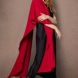 luxury large cashmere wrap in red