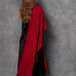 luxury large cashmere wrap in red