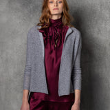 Cashmere Lace Cardigan in Grey