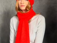 luxury cashmere scarf in orange video