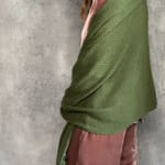 Luxury Cashmere Large Wrap Scarf in Green Video