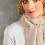 light luxury cashmere scarf in beige video