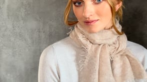 light luxury cashmere scarf in beige video