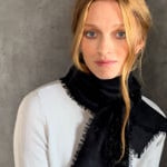light luxury cashmere scarf in black video