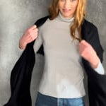 light luxury cashmere wrap in black video