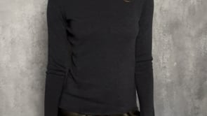 luxury cashmere turtleneck sweater in charcoal video