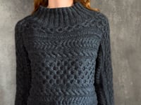 Luxury Cashmere Irish Aran Sweater in grey video
