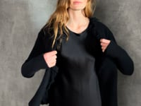 Cashmere Cardigan Sweater in black video