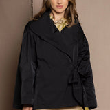 silk jacket in black
