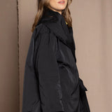 silk jacket in black