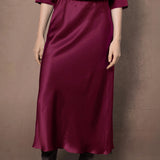 100% Silk Skirt in Maroon