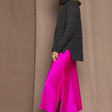 Síoda Asymmetrical Silk Skirt | Cerise