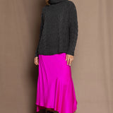 Síoda Asymmetrical Silk Skirt | Cerise
