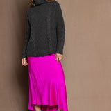 Síoda Asymmetrical Silk Skirt | Cerise