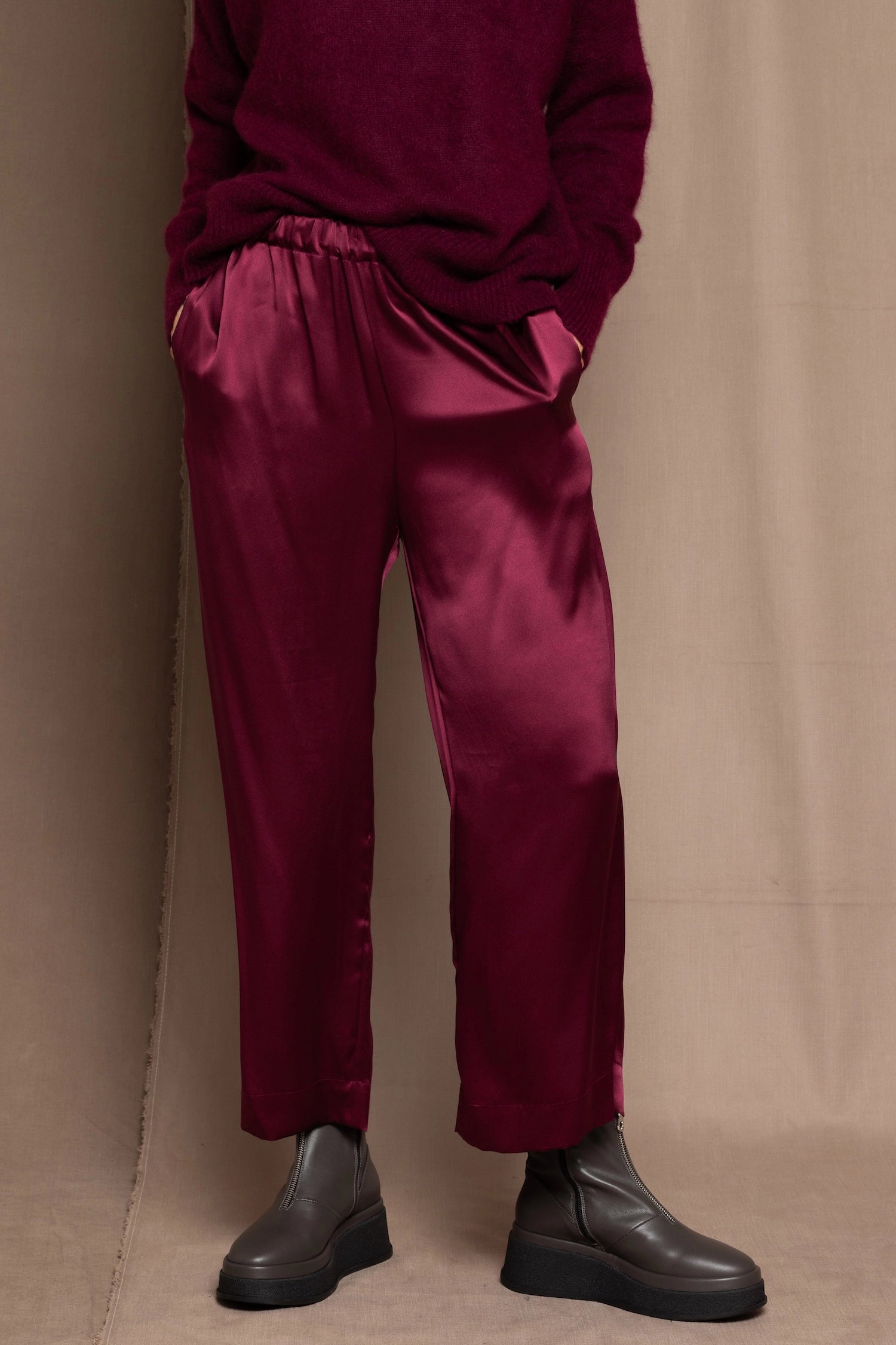 silk trousers
