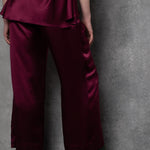 Luxury Silk Trouser Pants in red