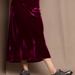 Velvet Skirt in Bright berry