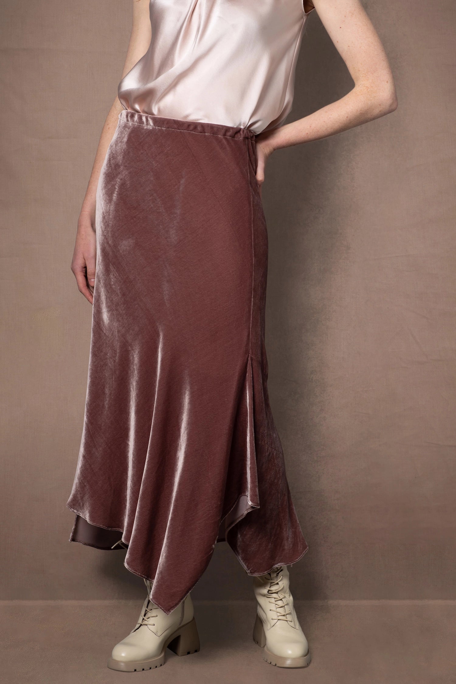 Midi top skirt velvet