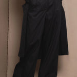 black silk wide trousers