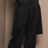 black silk wide trousers