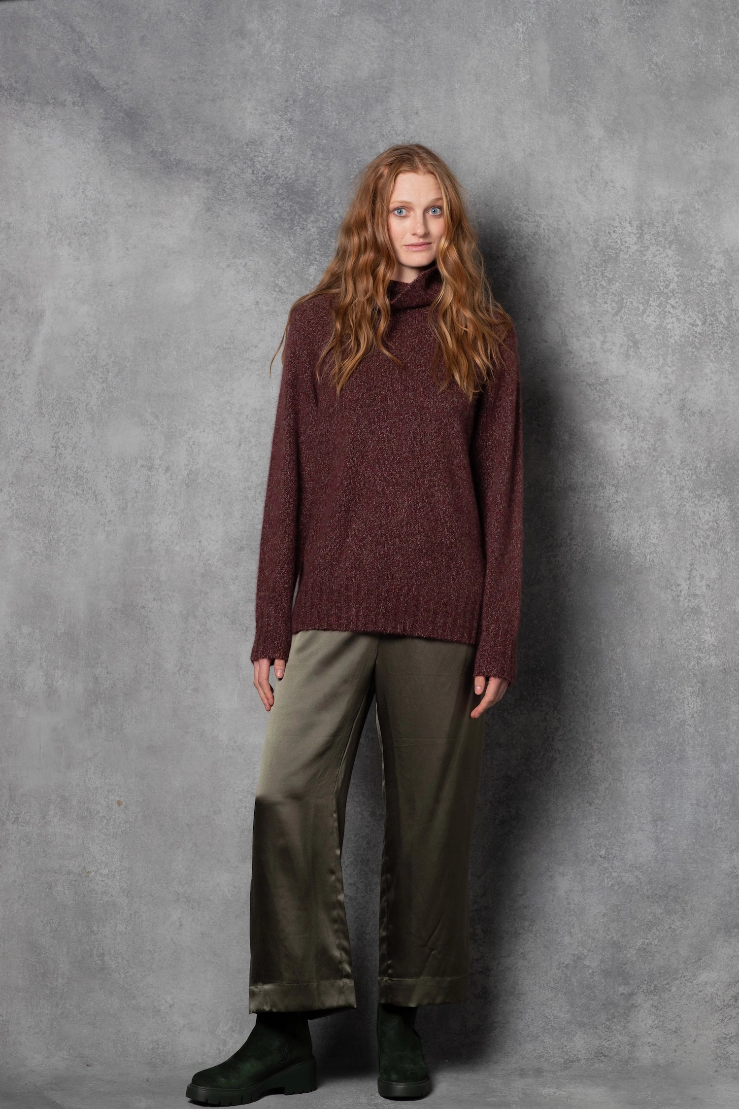 Luxury Silk Trouser Pants in green