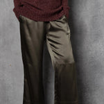 Luxury Silk Trouser Pants in green