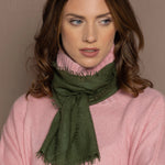 small cashmere scarf in green