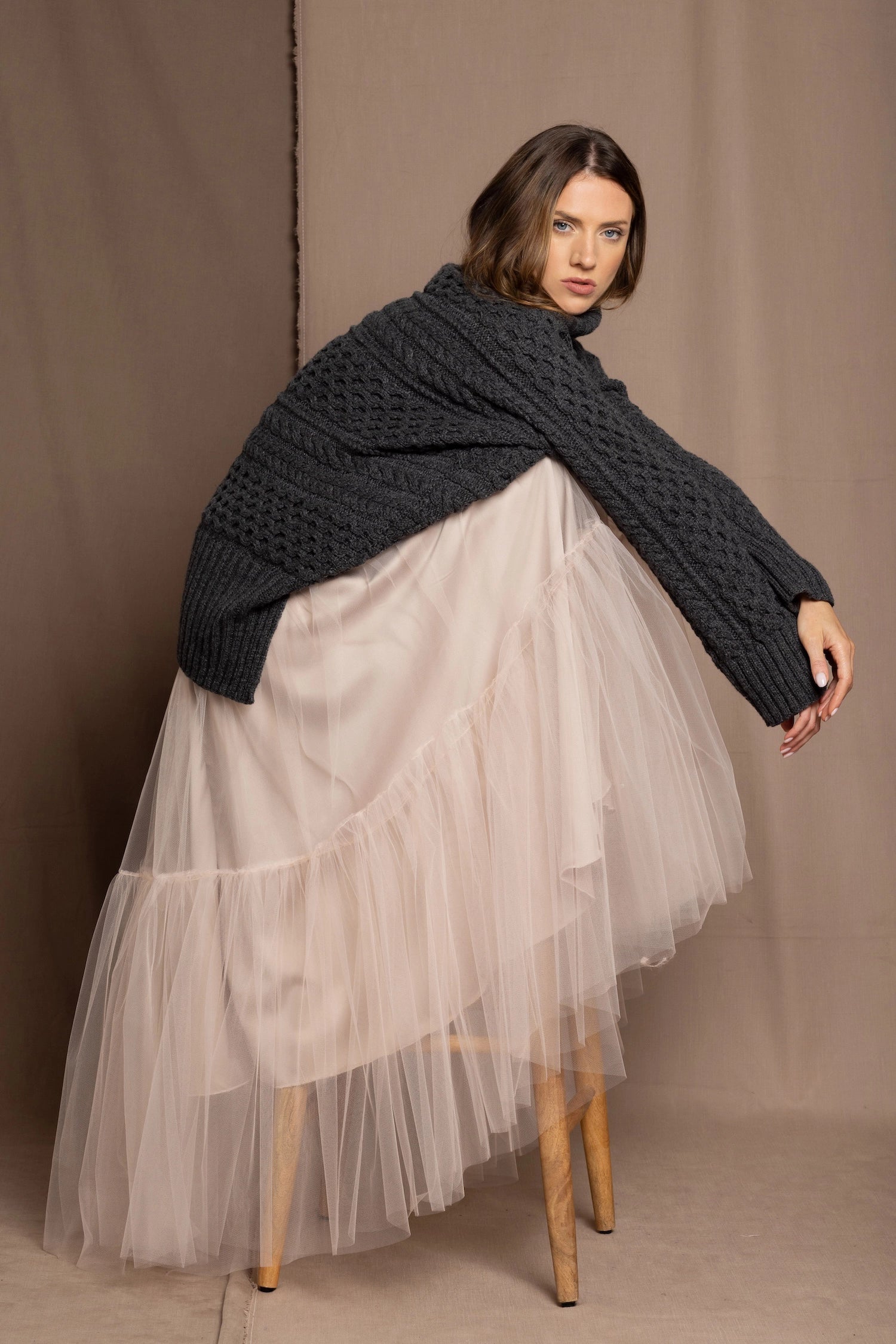 tulle skirt in light pink
