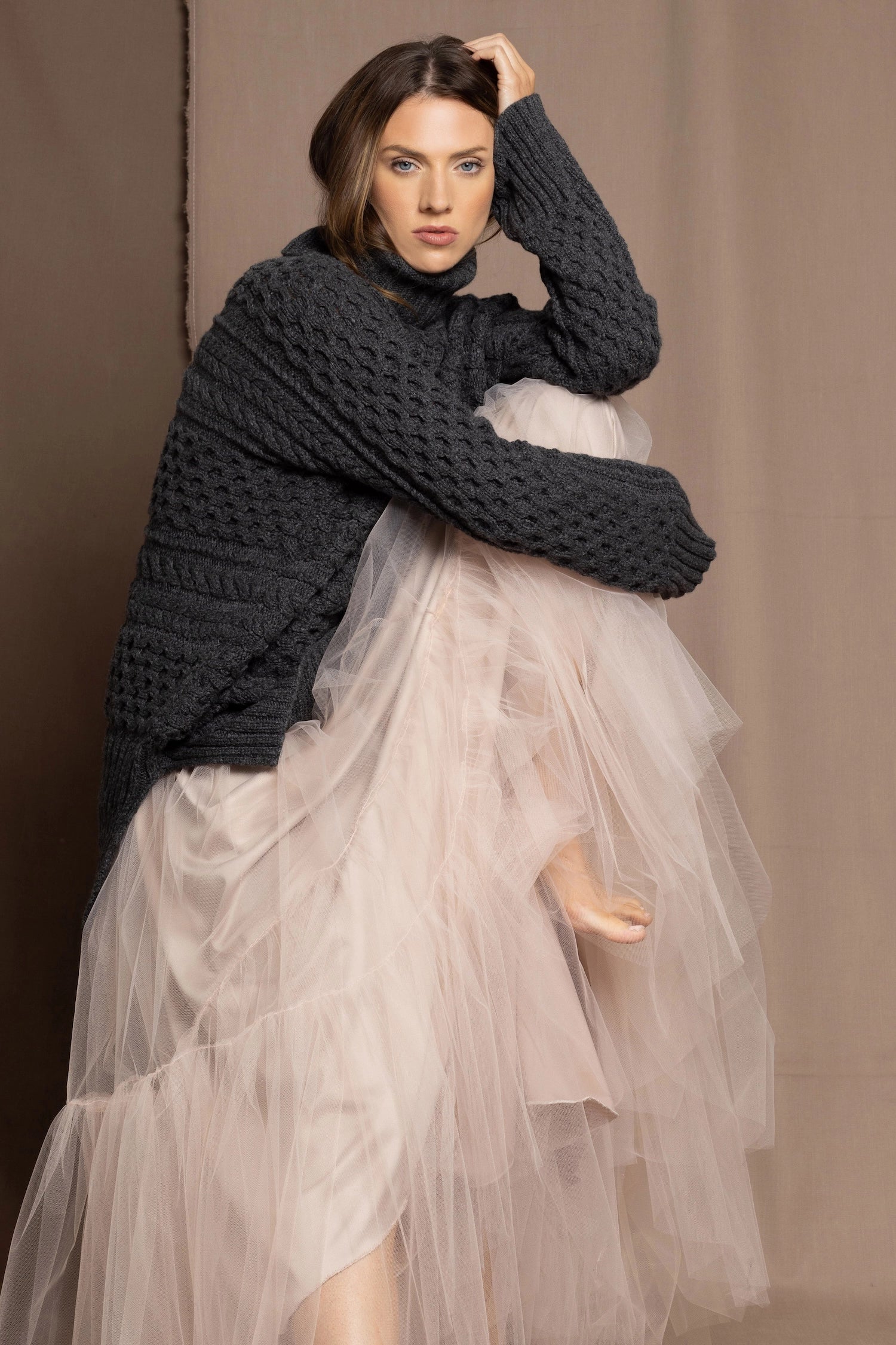 tulle skirt in light pink
