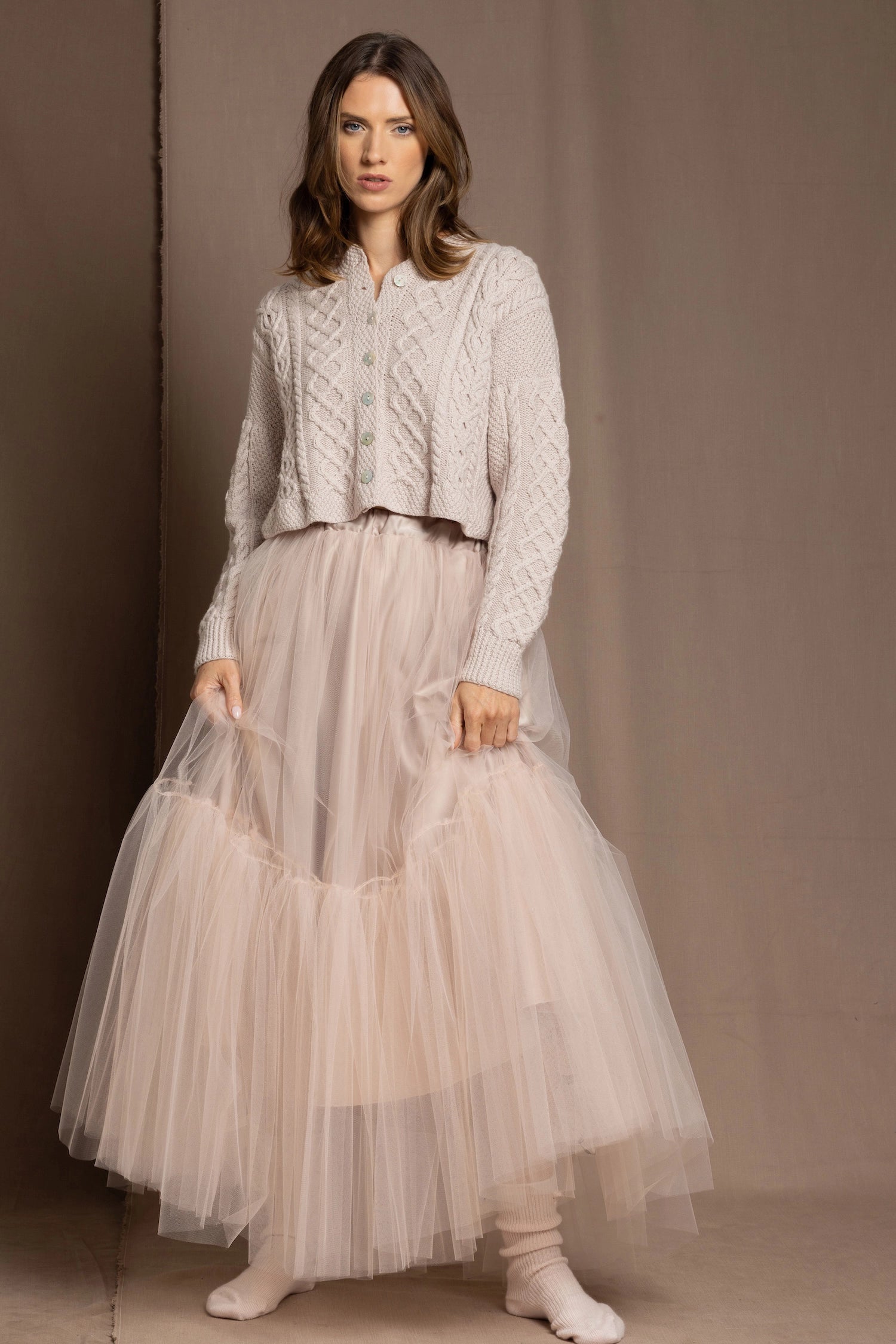 tulle skirt in light pink