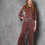 Luxury Silk Velvet Top in Dusty Pink