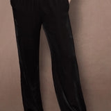 velvet trousers in black