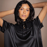 Cable Cashmere Hood | Black