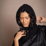 Cable Cashmere Hood | Black