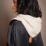 Cable Cashmere Hood | Cream