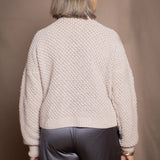 Blackberry Cashmere Aran Cardigan | Marshmallow