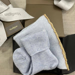 Luxury Cashmere Gift Set Socks and Scarf in Pale Blue