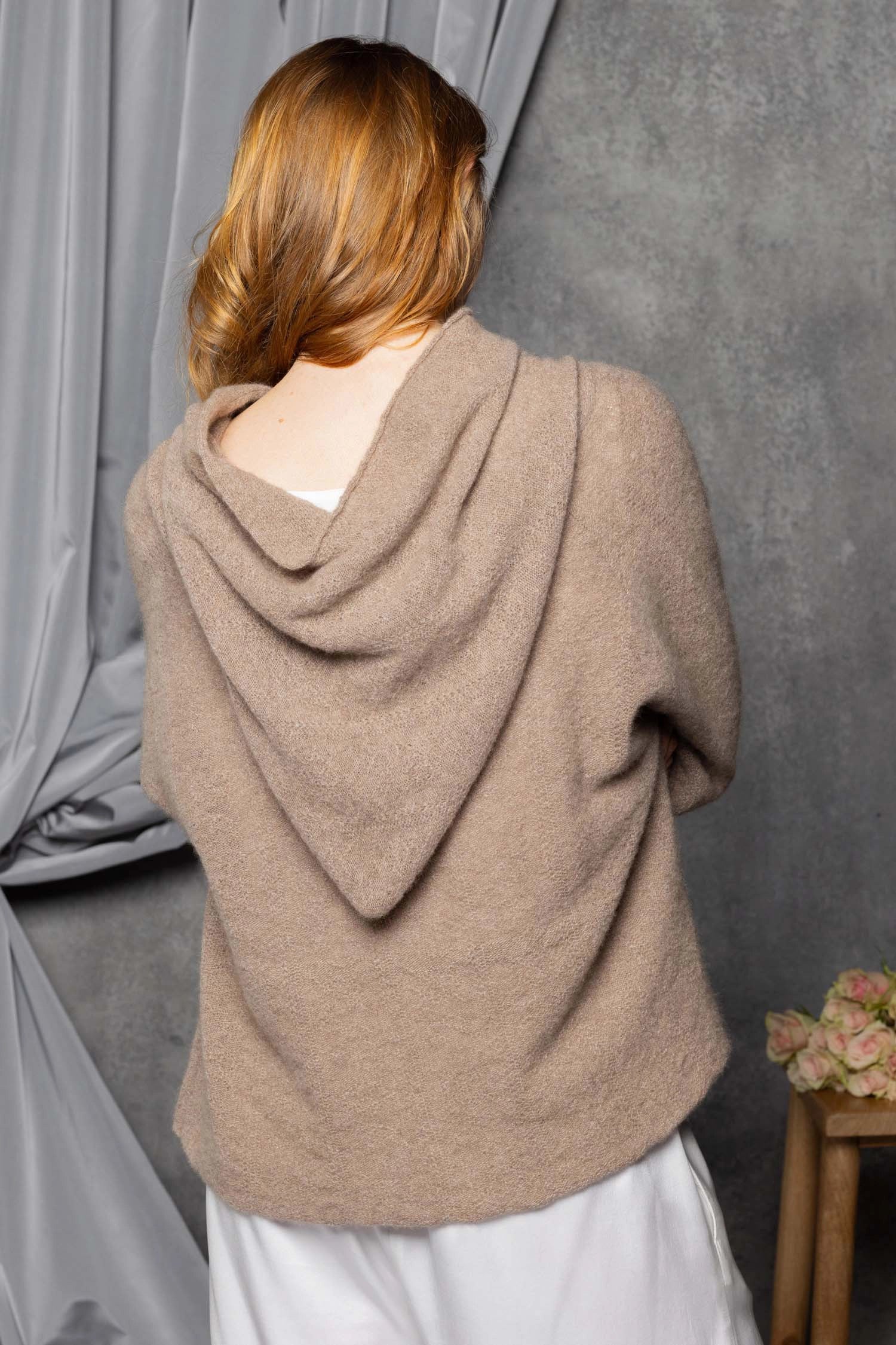 Oversized Cashmere Hoodie for Summer