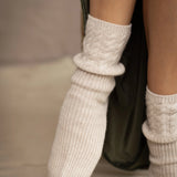 Cashmere Cable Bed Socks