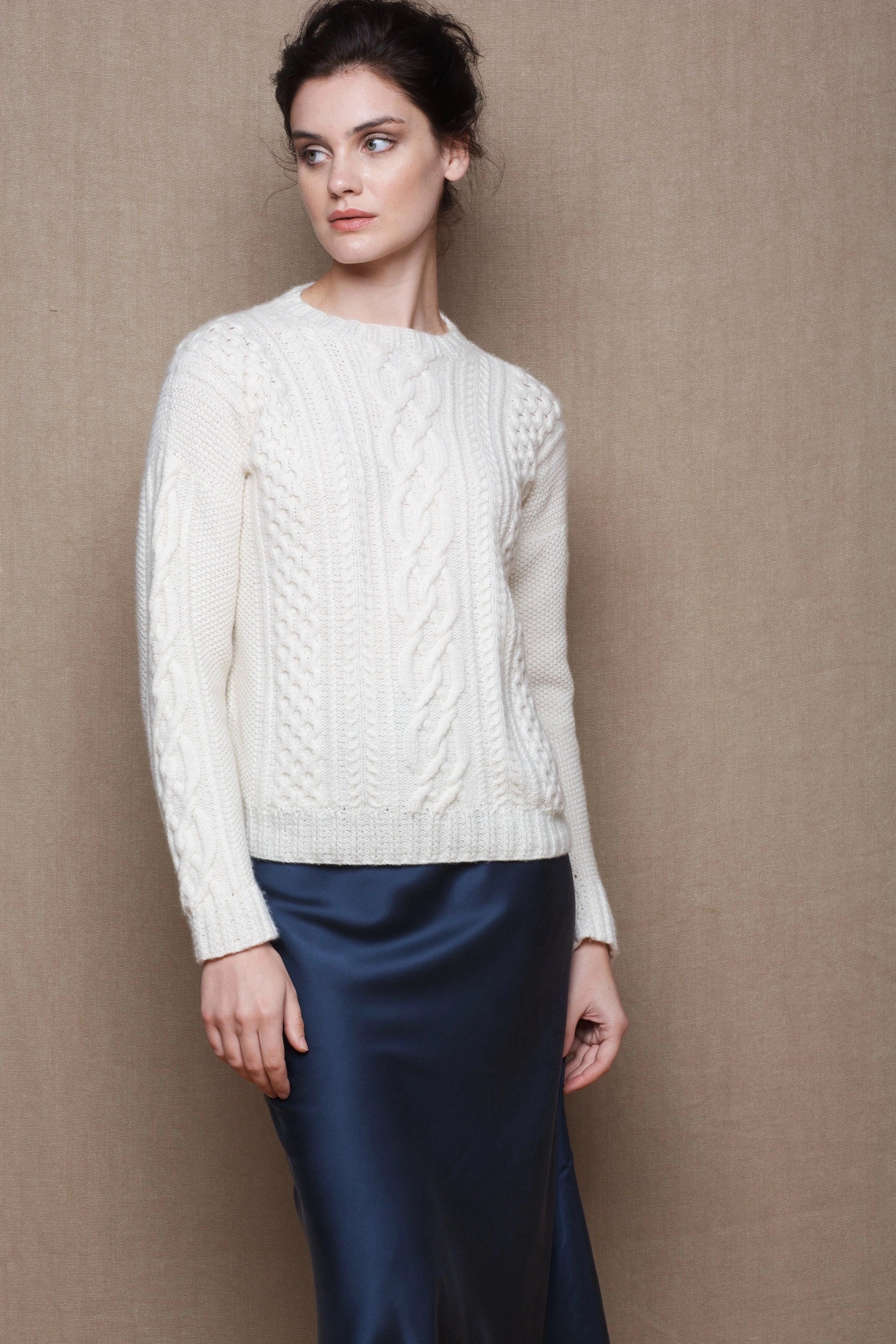 Women's Le Chéile Cashmere Aran Sweater | Made in Ireland