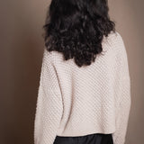 Blackberry Cashmere Aran Cardigan | Marshmallow