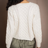 Róisín Kaschmir-Aran-Cardigan | Creme
